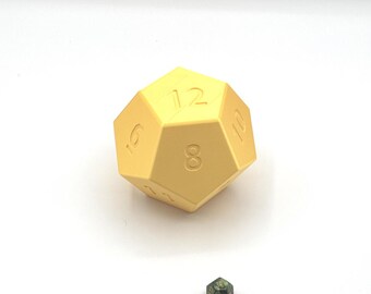 Special Edition - Gold Large 12 sided dice | 4" sized dice | d12 D&D dice | Fun for kids and adults!