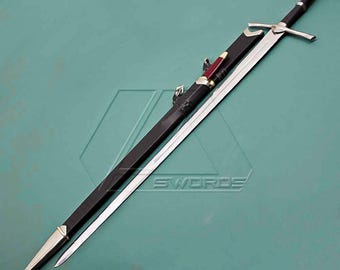 Aragorn Strider Ranger Sword (Black Color) With Knife Fully Handmade Replica