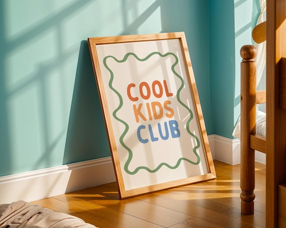 Cool Kids Club Print – Retro Playroom Poster (Digital Download)