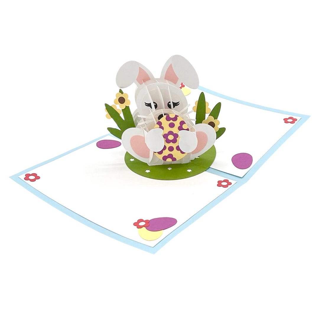 Easter Bunny Pop up Card - Greeting Card for Church - Etsy