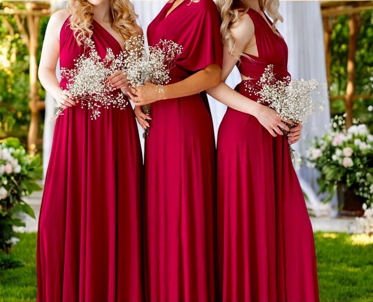 Criss-Cross Multi Wear Convertible Bridesmaid Dresses Steel Grey main image 1