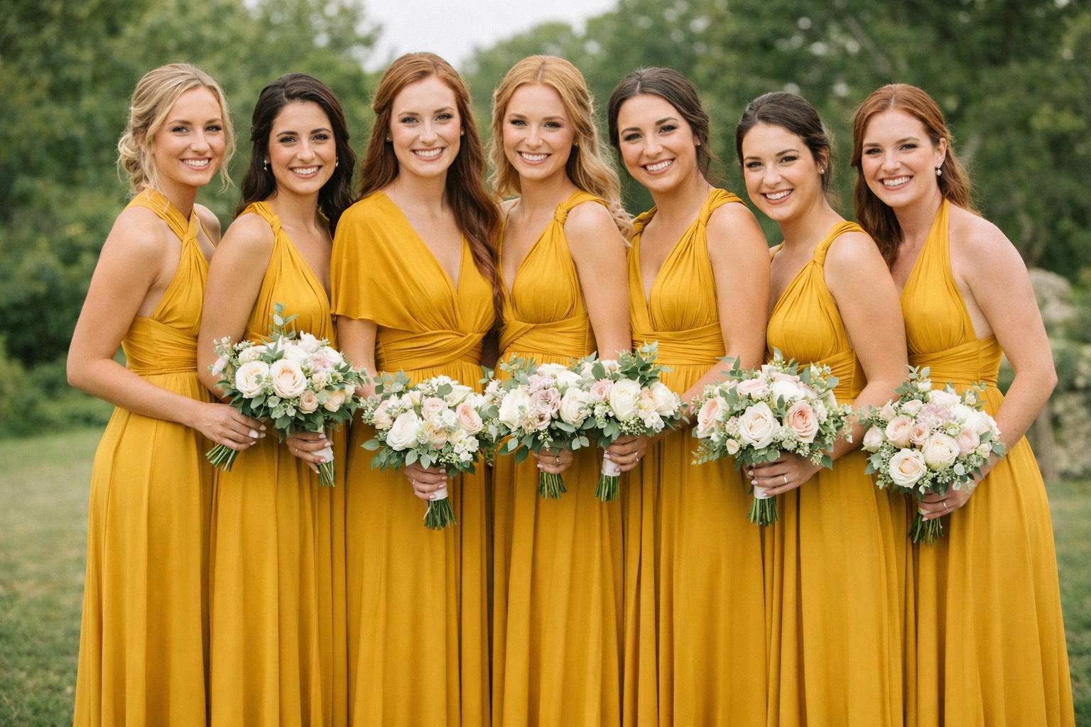 Convertible Infinity Bridesmaid Dress, Multi-Wrap Wedding Guest Gown
