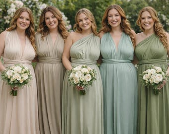 Bridesmaid Infinity Wrap Dress – Convertible Wedding Gown