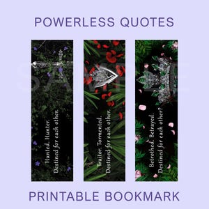 Powerless Quotes Printable Bookmarks