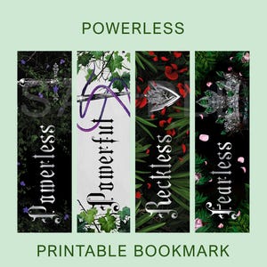 Powerless Printable Bookmarks