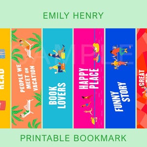 Emily Henry Novels Printable Bookmarks