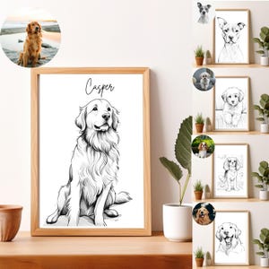 Custom Pet Portrait from Photo - Personalized Digital Pet Art Dog Portrait Cat Portrait Custom Pet Drawing Pet Memorial Gift Pet Lover Gift