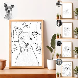 Custom Pet Portrait from Photo - Personalized Digital Pet Art Dog Portrait Cat Portrait Custom Pet Drawing Pet Memorial Gift Pet lover gift