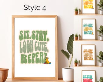 Funny Dog Quote Poster | Playful Pet Lover Wall Art
