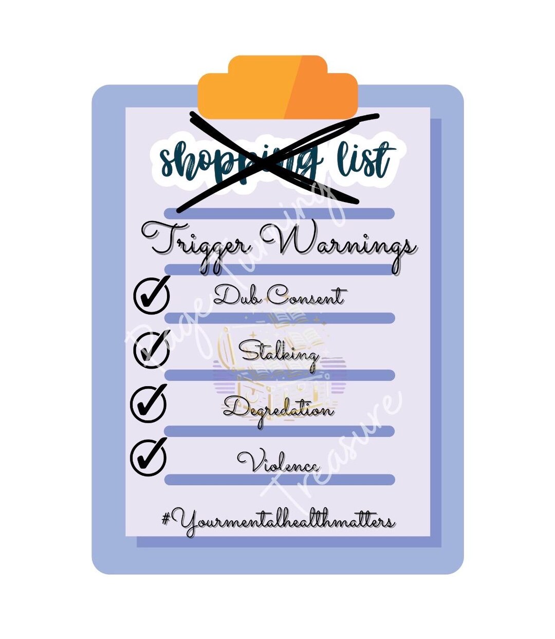 Trigger Warning Shopping Sticker - Etsy