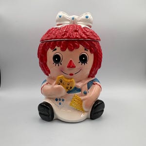 Vintage Napco Raggedy Ann Cookie Jar - 1950s Japan, Handpainted Ceramic