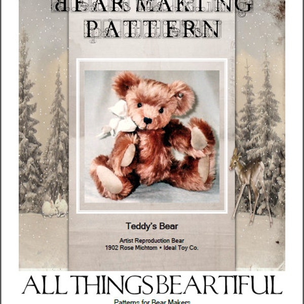 Teddy Bear Pattern Sewing PDF - Teddy's Bear 1902