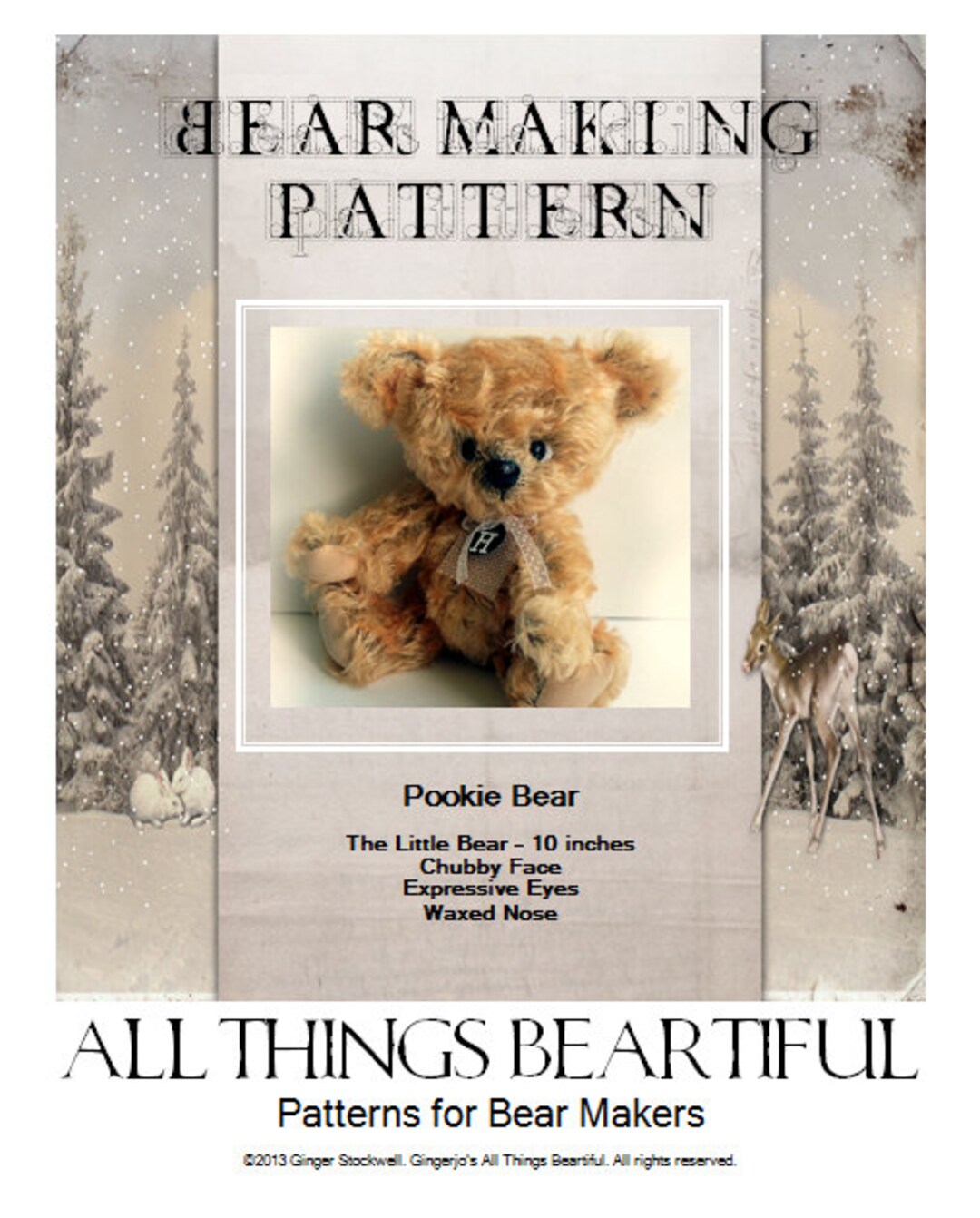 Teddy Bear Pattern Sewing PDF - Pookie the Panda Bear 10
