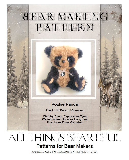 Teddy Bear Pattern Sewing PDF - Pookie the Panda Bear 10