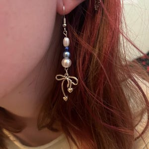 Customizable delicate bow earrings