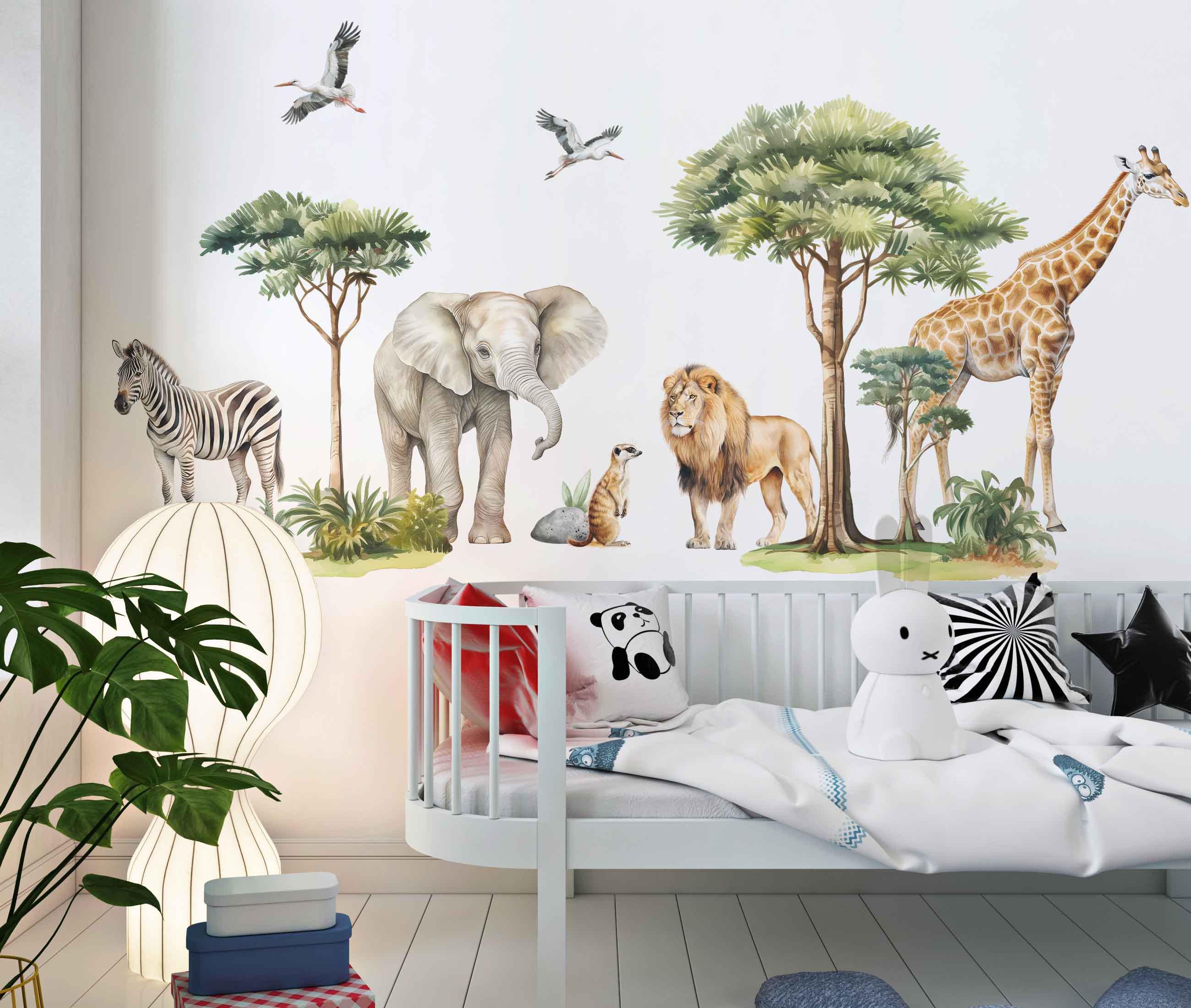 Safari Animals Wall Decals: Jungle Nursery Decor - Etsy