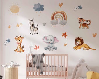 Safari Animals Wall Decals: Baby Nursery Decor