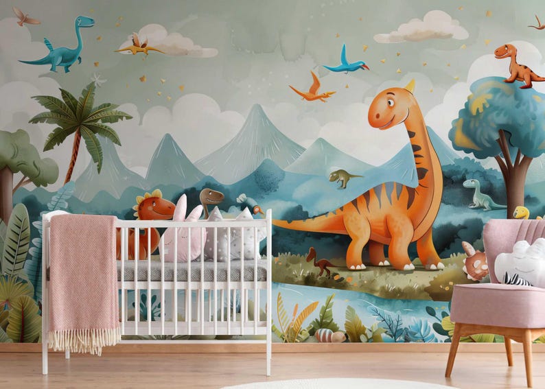 Dinosaur Peel And Stick Wallpapernull