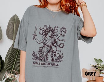 Feminist Medusa Graphic Tee: Comfort Colors Women's Empowerment Shirt