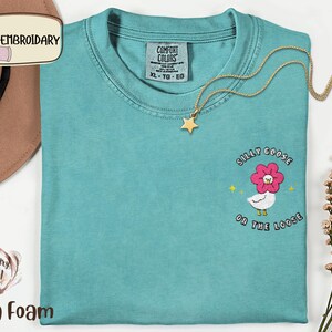 Silly Goose Embroidered Shirt, Silly Goose on the loose Tee, Comfort Colors Cottagecore Shirt, Whimsical Goosecore Gift