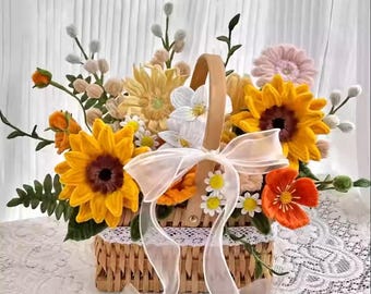 DIY Chenille Stem Flower Basket Kit – Pipe Cleaner Flower Craft Set-Make Your Own