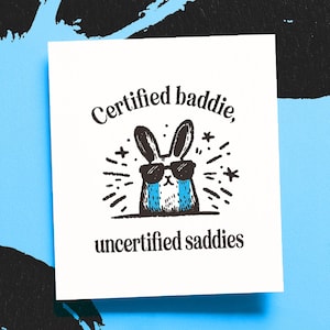 Sympathy Card for Breakup, Cute Rabbit Bunny Greeting to Cheer Up Friend, Breakup, Tough Time, Loss, Baddies, Saddies, Divorce Condolences