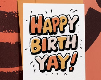 Birthday Card: Celebratory Bday Greeting for Friend, Family