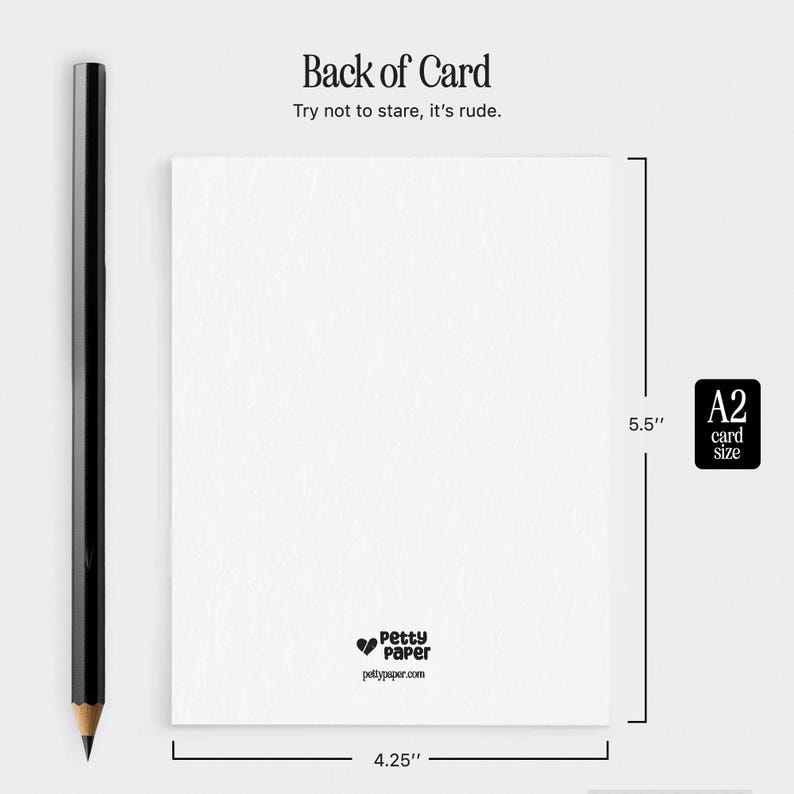 Snarky Minimalistc Birthday Card on Heavy Cardstock: Witty ‘Annual Aging Ceremony’ Greeting image 5