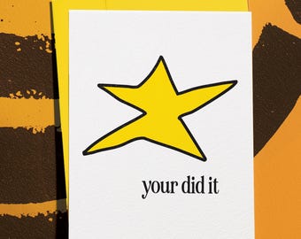 Funny Congratulations Doodle Card: 'Your Did It' Meme Greeting