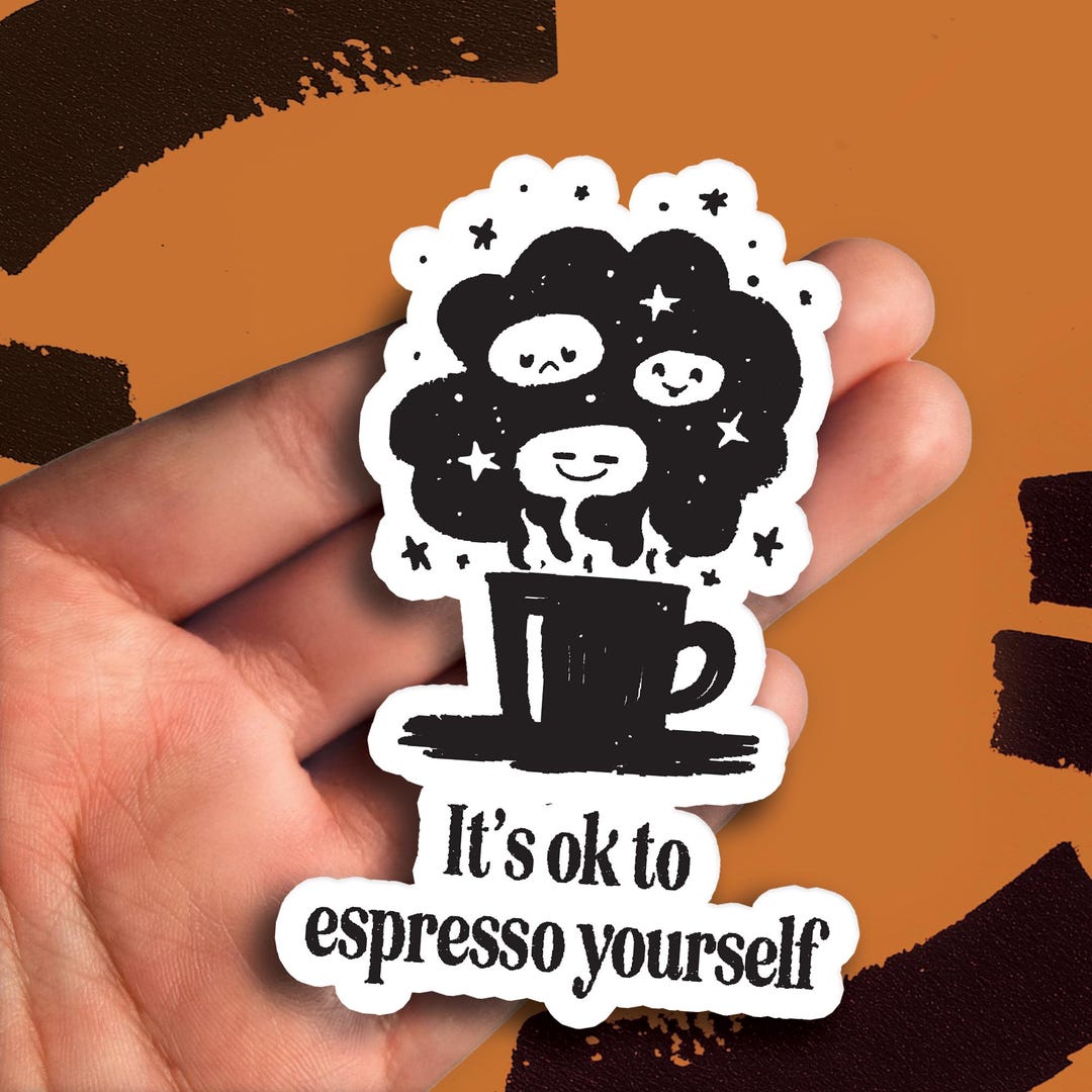 Espresso Yourself Sticker: Coffee Lover Vinyl Decal - Etsy