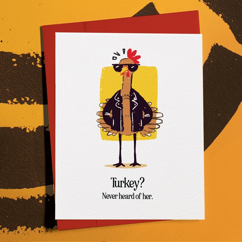 Funny Thanksgiving Card: Sarcastic Turkey Greeting - Etsy