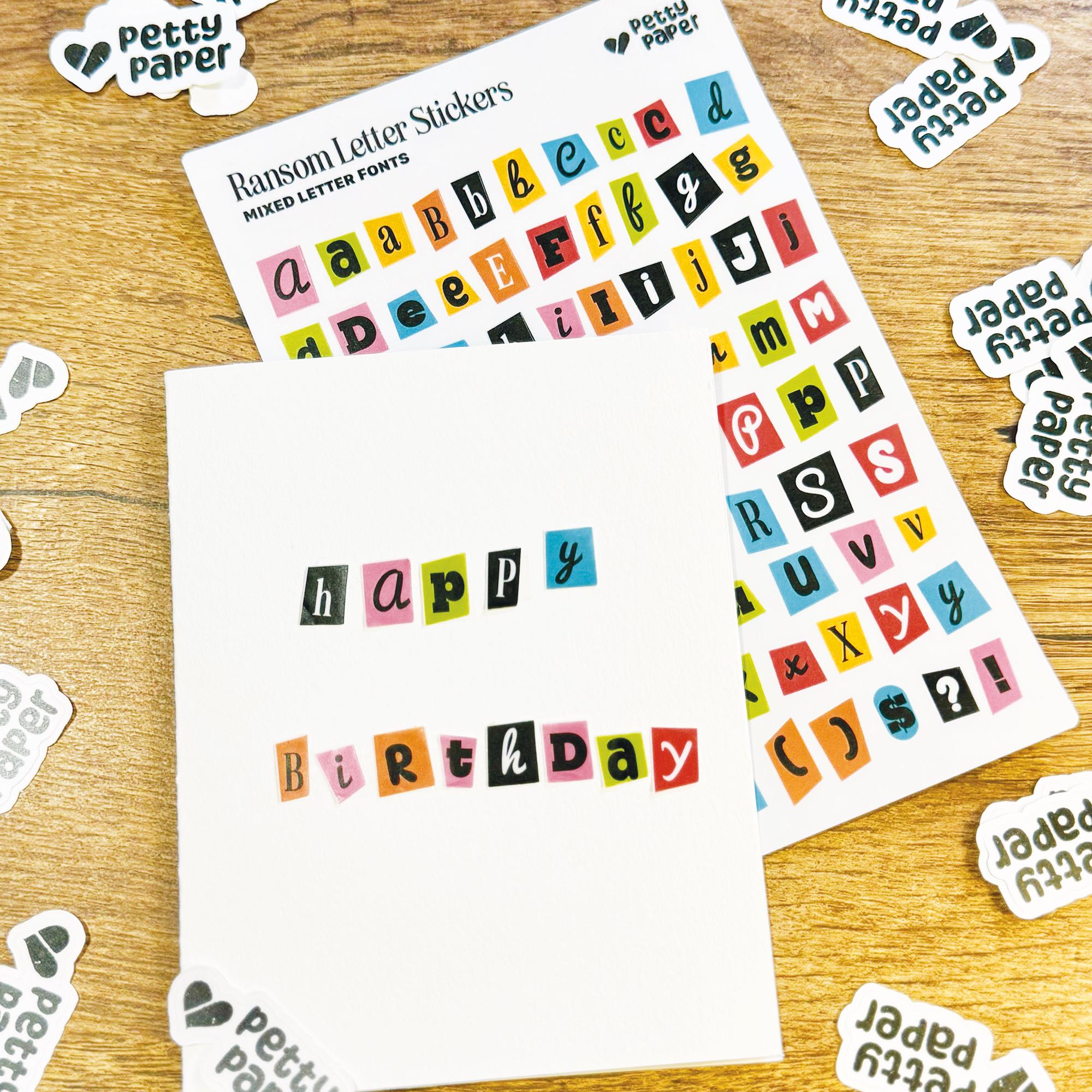 Ransom Note Sticker Sheet: Colorful Alphabet Collage for Journaling - Etsy