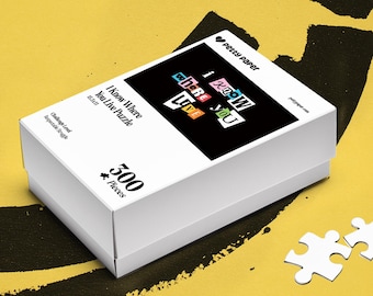 Housewarming Gag Gift Puzzle for Friend, Impossible Jigsaw for Family, Ransom Letter Style