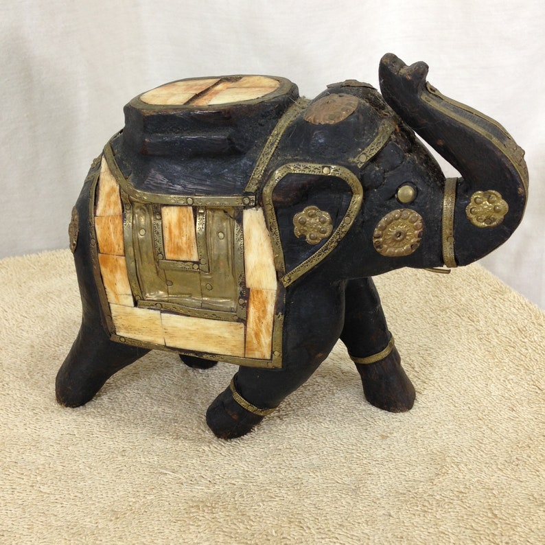 Pier1 Vintage WoodBrass Elephant
