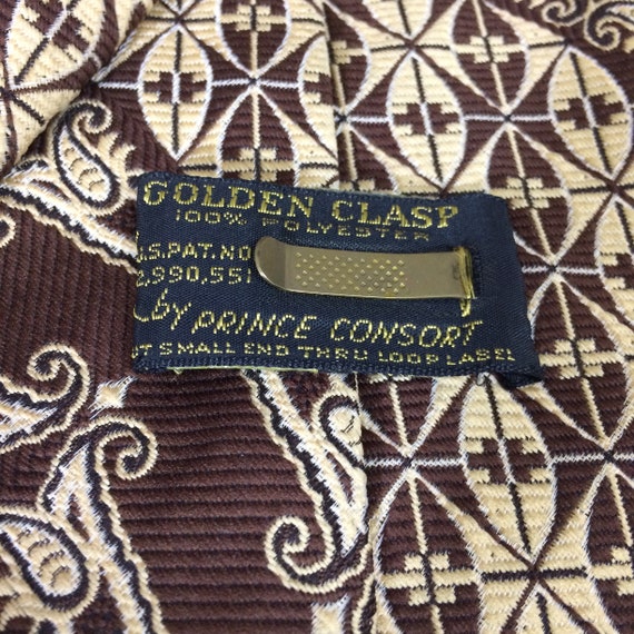 Vintage 1970s Wide Tie Polyester Loud Print Princ… - image 5
