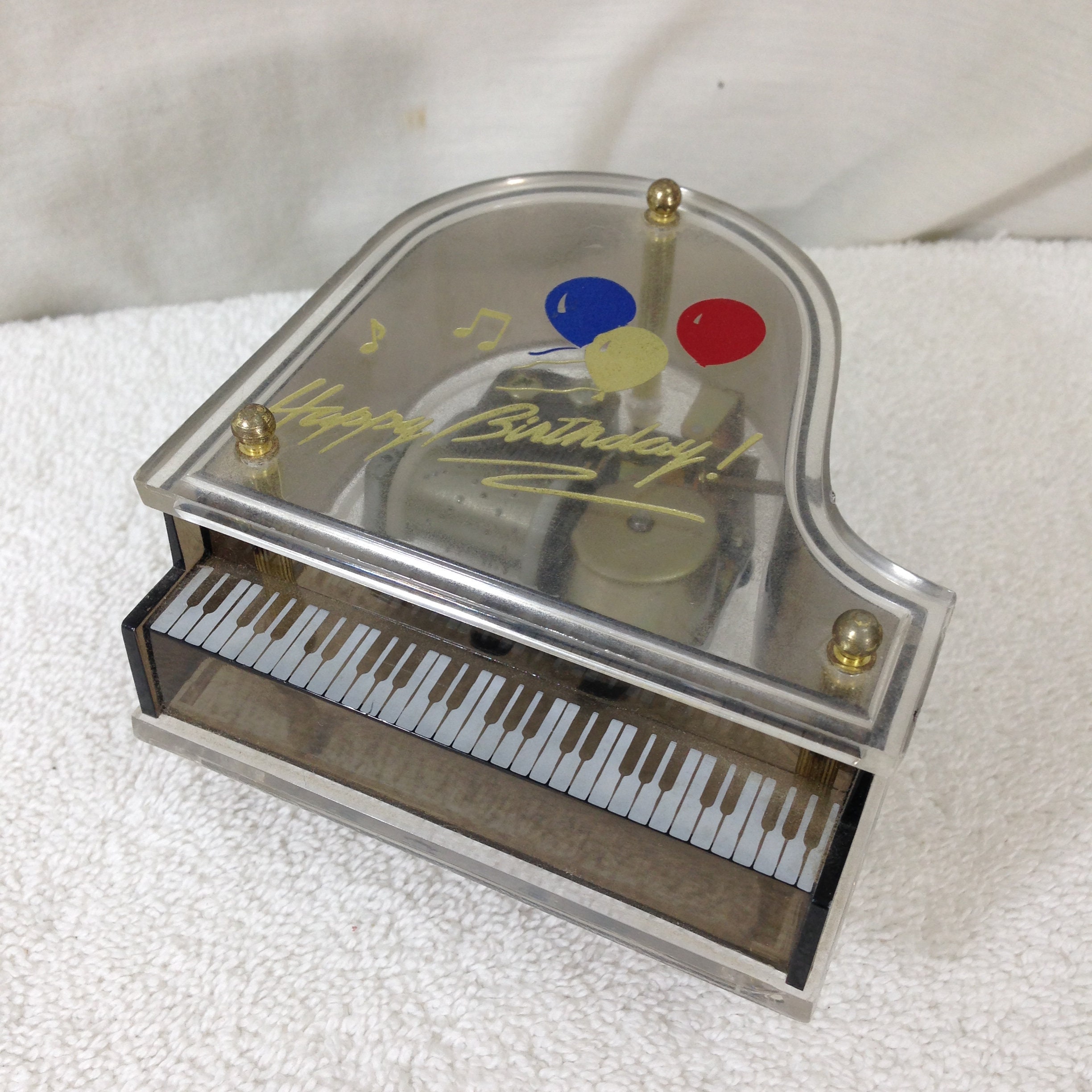 Vintage Piano Happy Birthday Music Box Working Etsy