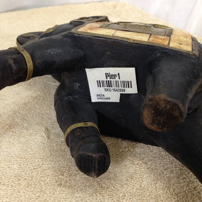 Pier1 Vintage WoodBrass Elephant