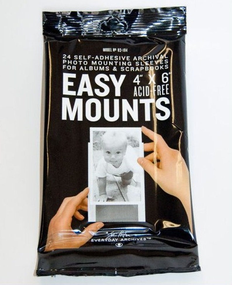 24 Photo Sleeves 4x6 Easy Mount Archival Self Adhesive Clear Etsy