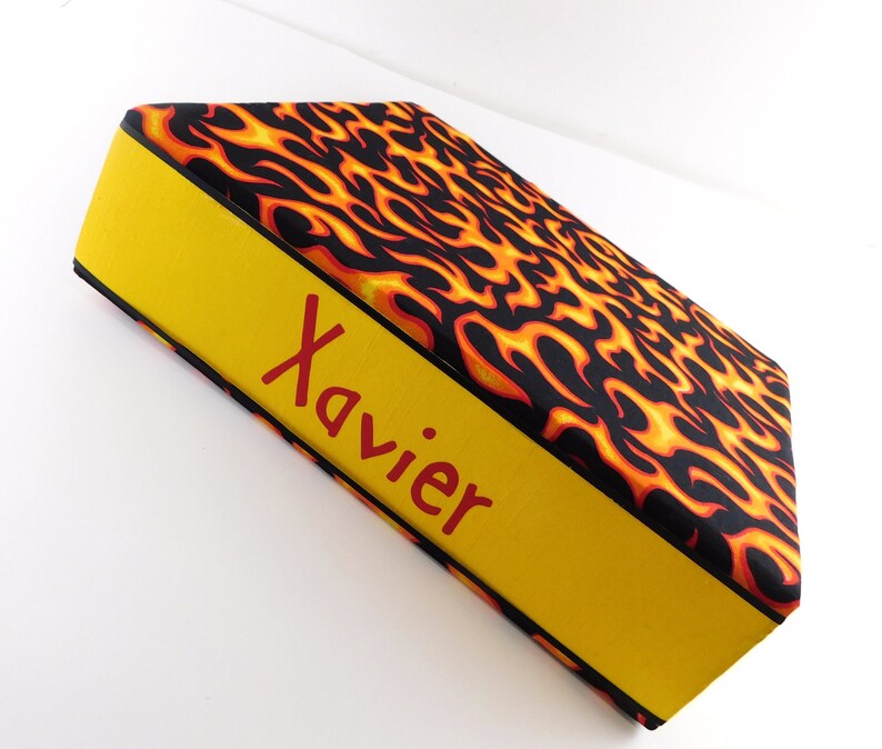 Photo Album Baby Boy Baby Memory Book Personalized Scrapbook Shower Gift 4x6 5x7 8x10 Picture Pregnancy Journal Red Orange Yellow Flames