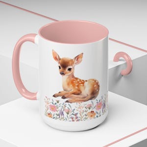 Rustic Deer Accent Coffee Mug - whimsical home decor, animal lovers gift, nature kitchenware, cozy coffee cup