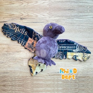 Nevermore Crow Plush Stuffed Animal | MADE TO ORDER