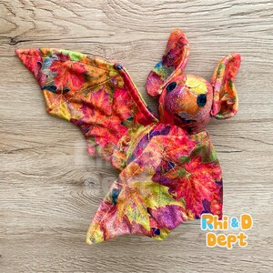 Autumn Leaves Bat Plush Stuffed Animal — Scented | MADE TO ORDER