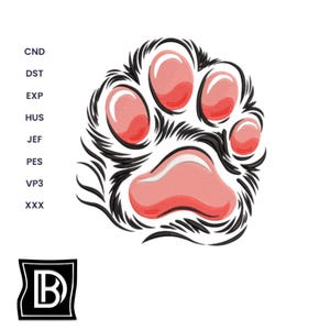 Cute Animal Paw Embroidery Design Embroidery Animals Embroidery Designs Cute Animal Paw Instant Download