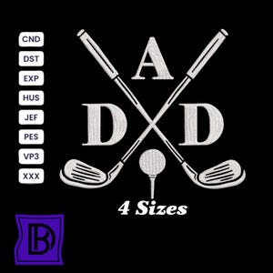 Papa Golf Stickerei Design Stickerei Vatertag Stickerei Designs Papa Golf für Männer, Frauen und Mädchen-sofort Download