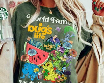 Vinatge Disney A Bug's Life A Bug's Land Shirt, Heimlich Flik Hopper Princess Atta Bug Tee, Disneyland Ride Matching, Disney Family Trip Tee