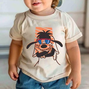ヴィンテージディズニー「グーフィーの冒険」キャラクターシャツ、マックス・グーフとロクサーヌTシャツ、パワーライン・スタンドアウトシャツ、WDWマジックキングダムファミリー2025年旅行