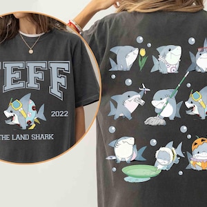 2-sided Marvel Jeff the Land Shark Emotions T-shirt, Marvel Rivals Shirt, Jeff Marvel Rivals, Retro 90s Shark Superhero Shirt, Family Gift