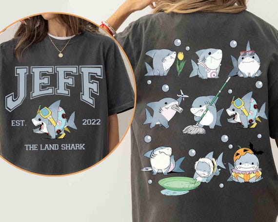 2-sided Marvel Jeff the Land Shark Emotions T-shirt, Marvel Rivals Shirt, Jeff Marvel Rivals, Retro 90s Shark Superhero Shirt, Family Gift