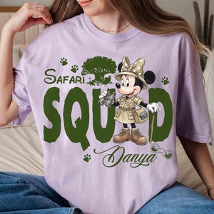 Personlig Disney Musse Pigg & Vänner Safari Djurriket T-shirt, Disney Safari Mode T-shirt, Låt oss bli vilda, WDW Safari Familjeresa 2026 Outfit bild 5