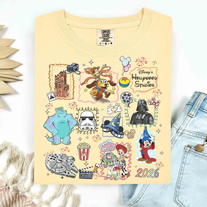 Retro Hollywood Studios Shirt, Hollywood Tower Fantasmic Sorcerer Mickey Disney Trip Shirt, Slinky Dog Dash Tee, Toy Story Star Wars Shirt image 1